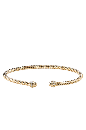 Cablespira Bracelet, 18K Gold & Diamond